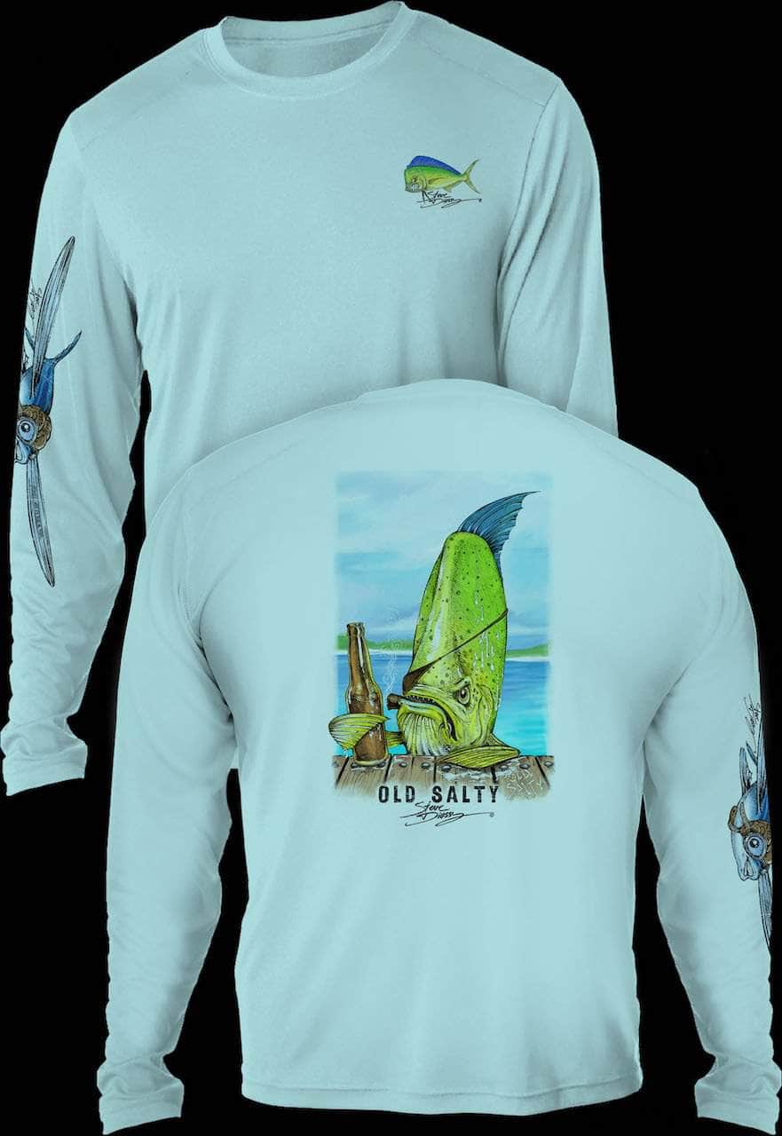 "Old Salty" Men's Extreme Wick Long Sleeve Performance Shirt ᴜᴘꜰ-ᴛᴇᴇ